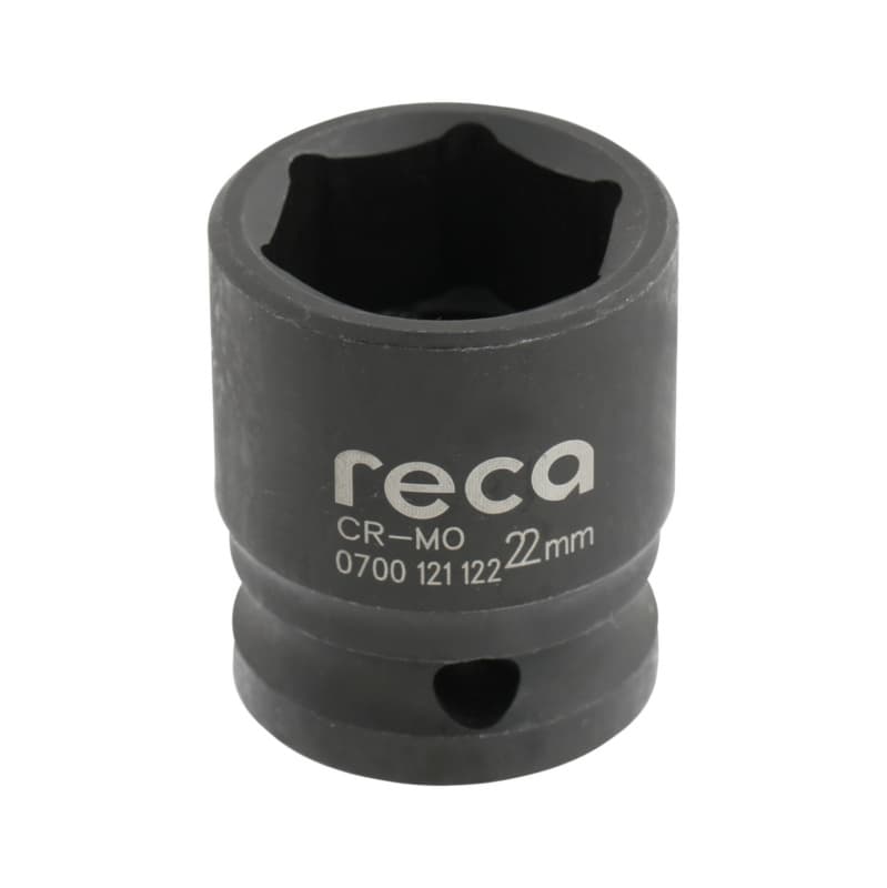 RECA impact socket wrench insert 1/2" DIN 3129 hexagonal 22 mm