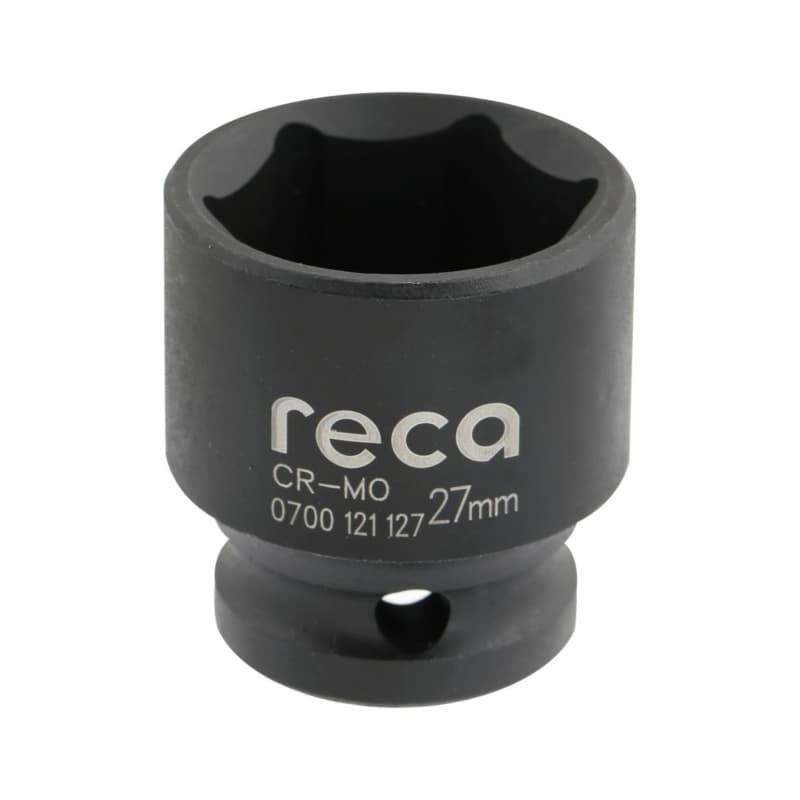 RECA impact socket wrench insert 1/2" DIN 3129 hexagonal 27 mm