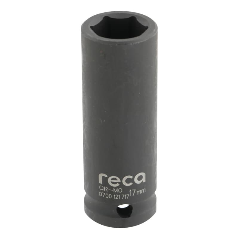RECA impact socket wrench insert 1/2" DIN 3129 hexagonal, long 17 mm