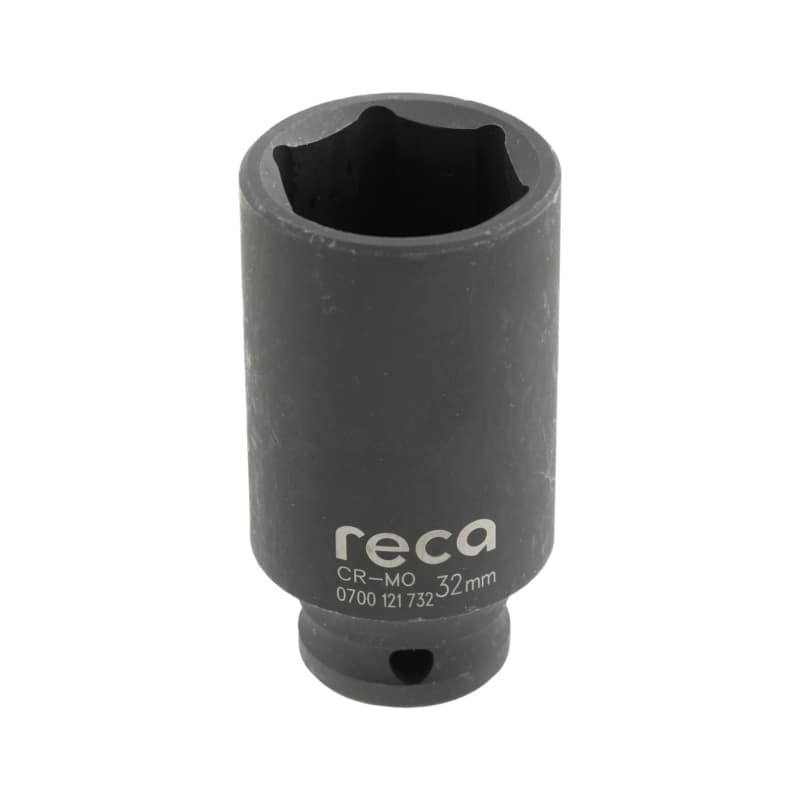 RECA impact socket wrench insert 1/2" DIN 3129 hexagonal, long 32 mm