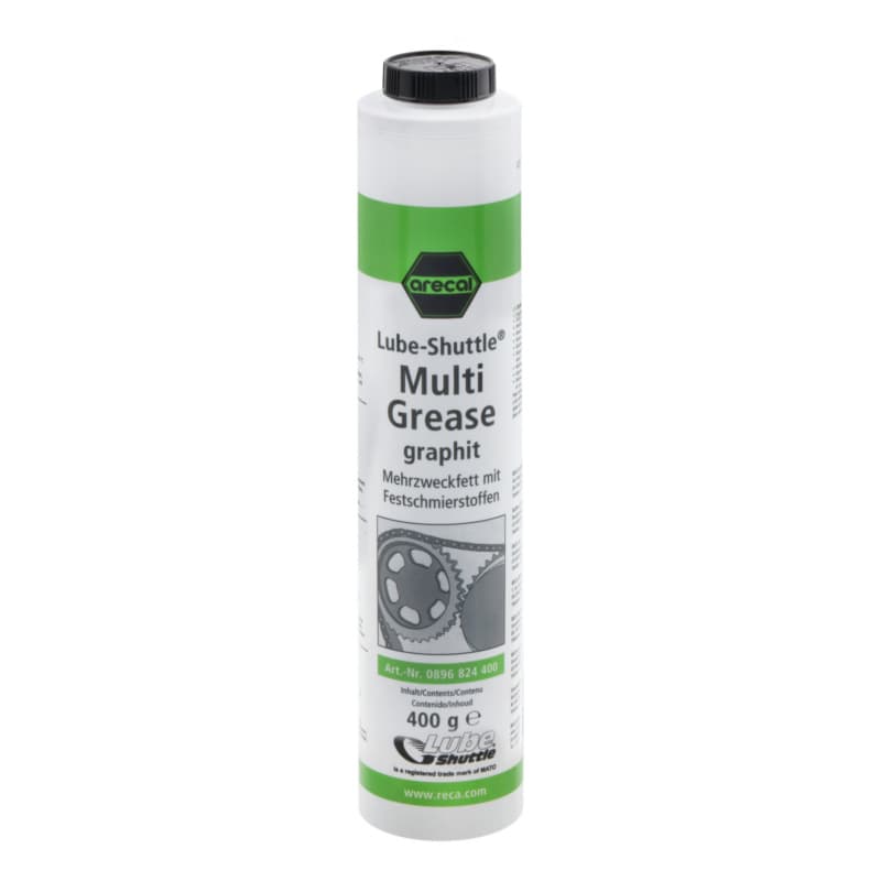 arecal mp lube shuttle grease cartridge, graphite 400 g