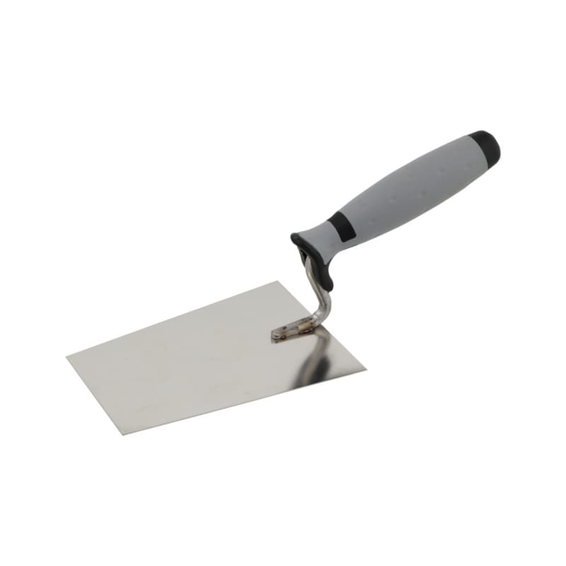 Brick trowel, stainless steel/2C soft handle, 160 mm