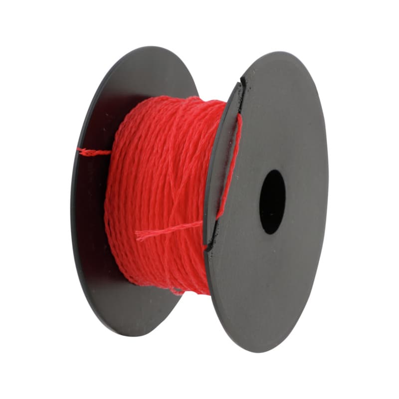 Red polyethylene bricklayer cord, 1.0 mm thick, 50 m long
