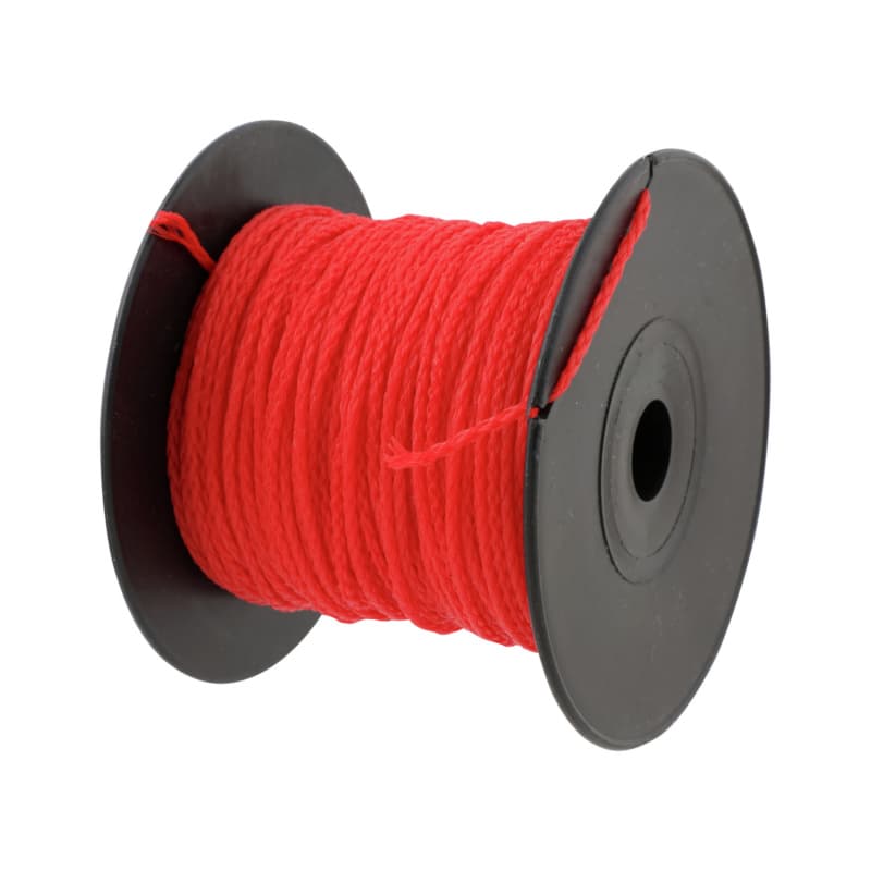 Red polyethylene bricklayer cord, 2.0 mm thick, 50 m long