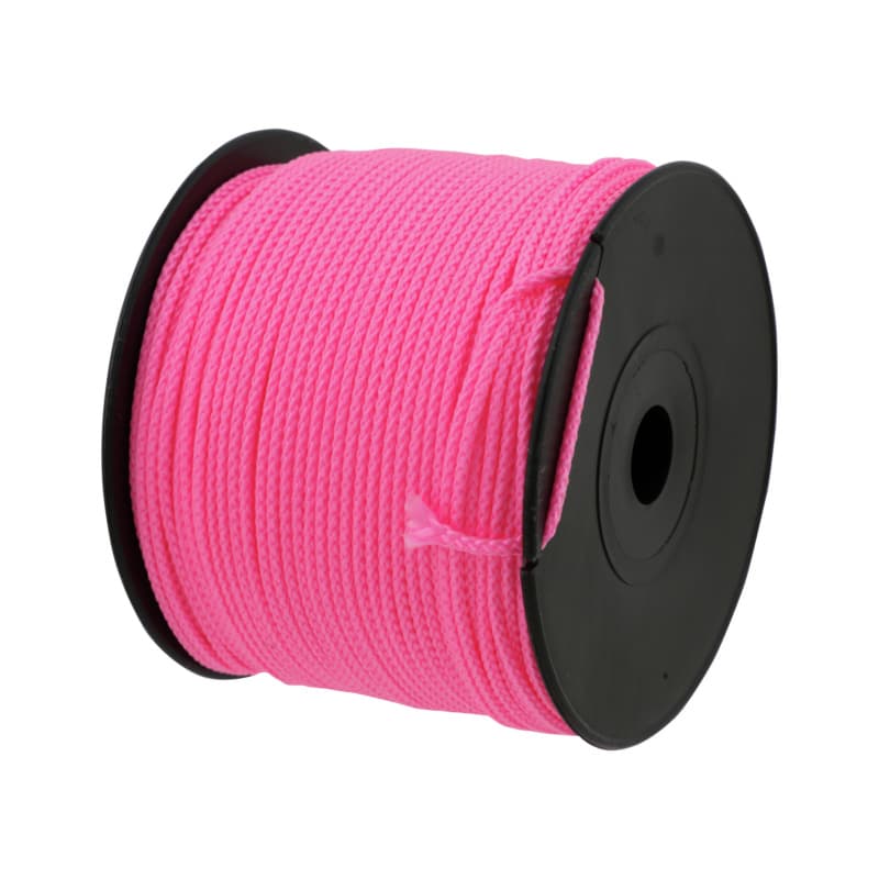 Neon pink polypropylene bricklayer cord, 2.0 mm thick, 100 m long