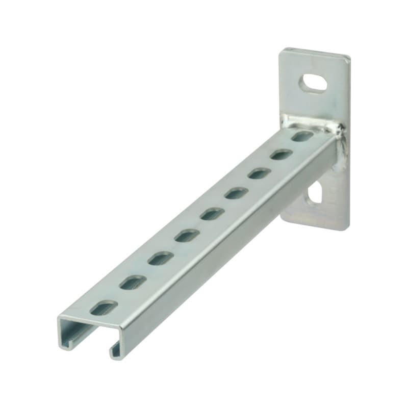 recamo toothed mounting rail wall bracket 200 mm long, galvanised 41 x 21 x 2.0