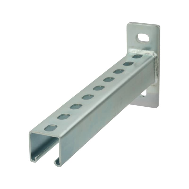 recamo toothed mounting rail wall bracket 200 mm long, galvanised 41 x 41 x 2.5
