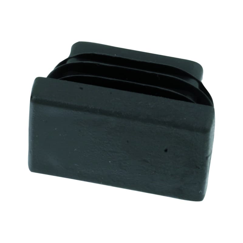 recamo rail end cap for toothed mounting rail, black, type 41 x 21