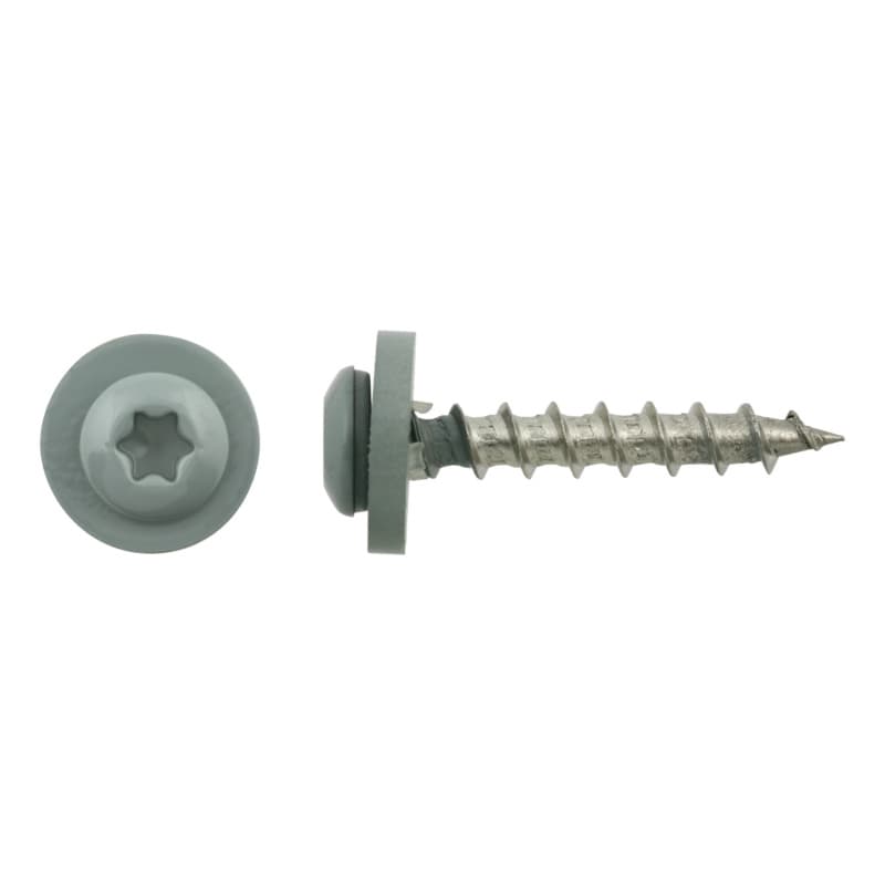Cap-head window sill screw, A2, silver-grey 7001 3.9 x 25