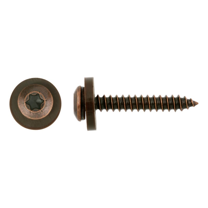 Cap-head window sill screw, A2 bronzed 3.9 x 19