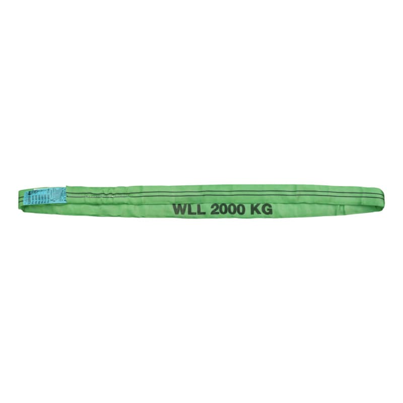 Round sling, 2000 kg, green, usable length: 1 m, circumference: 2 m