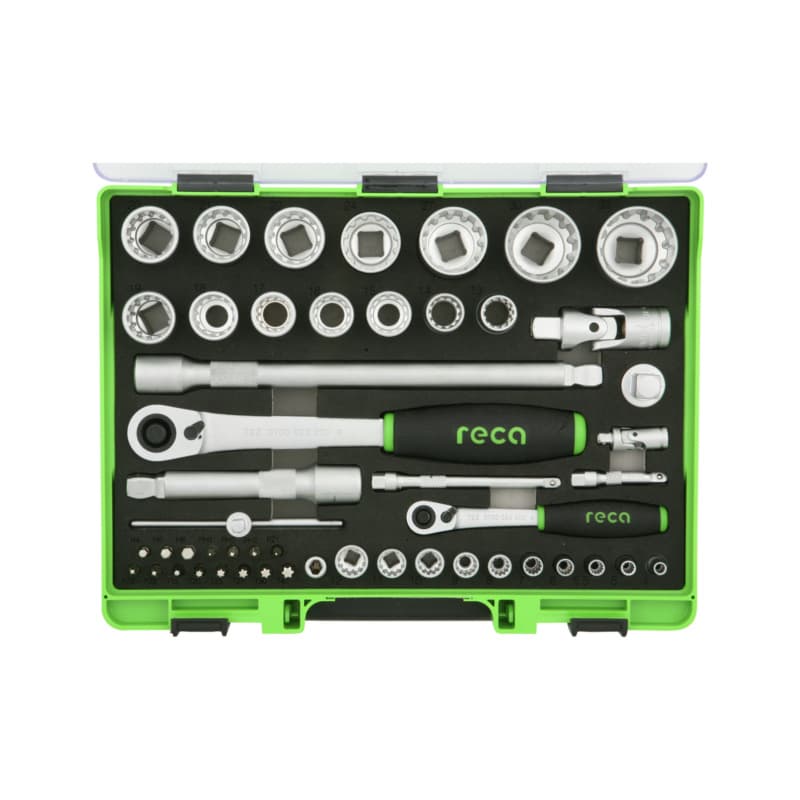 RECA Power System 4 in 1 set 1/2" + 1/4" 50 parts, in VISO case