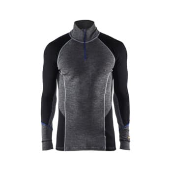Base Layer Top Zip Collar WARM 100% Merino Wool 48