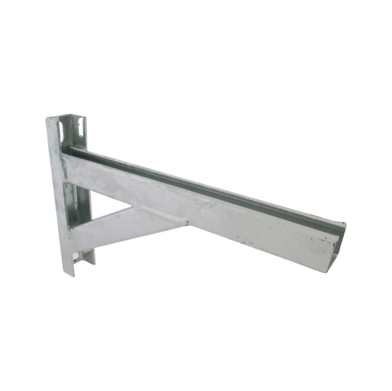 recamo toothed mount rail wall bracket w support 600 mm long, galv 41 x 41 x 2.5