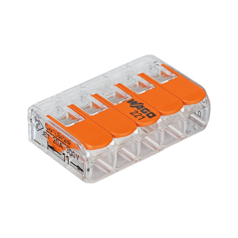WAGO connection terminal, 5 conductors, 221-415 0.14-4 mm²