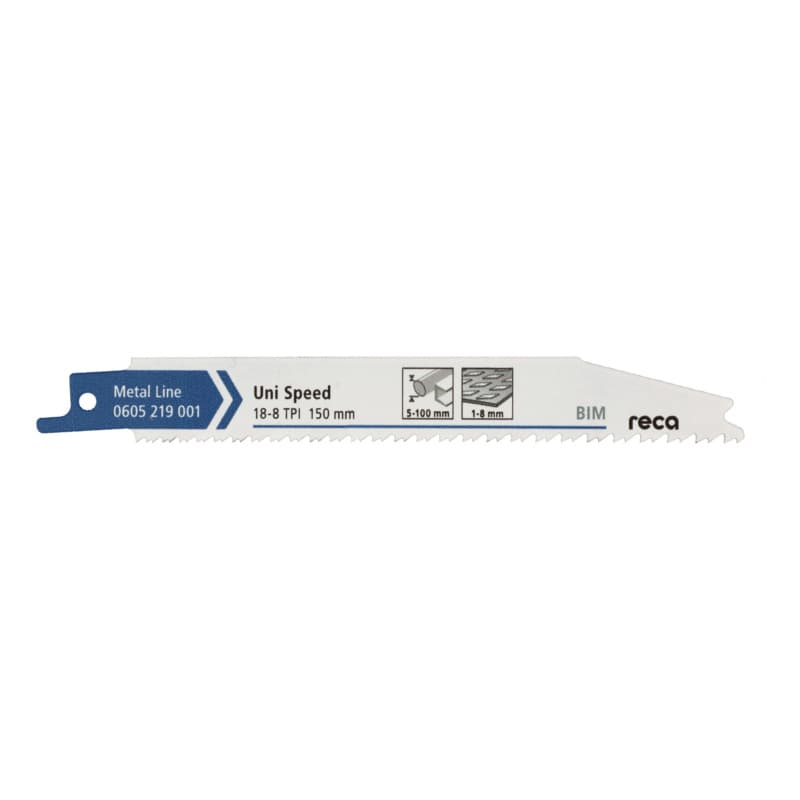 RECA sabre saw blade Uni Speed Metal tooth pitch 18-8 TPI / ZpZ length 150 mm