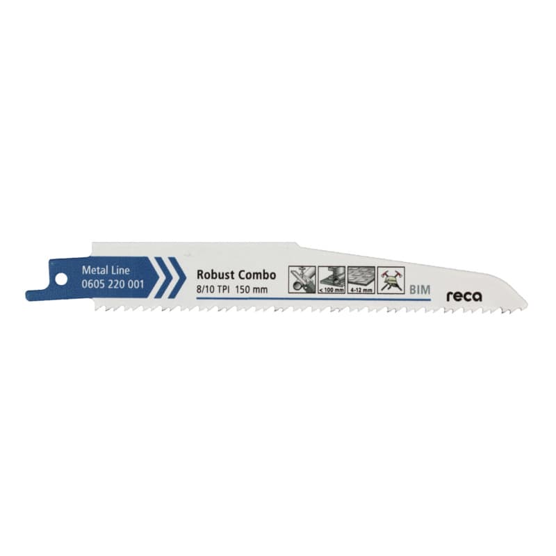 RECA sabre saw blade Robust Combo 8/10 tooth pitch 8/10 TPI / ZpZ length 150 mm