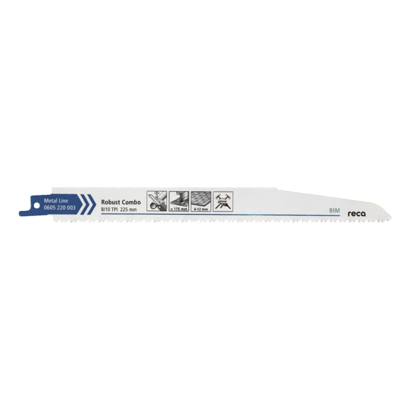 RECA sabre saw blade Robust Combo 8/10 tooth pitch 8/10 TPI / ZpZ length 225 mm