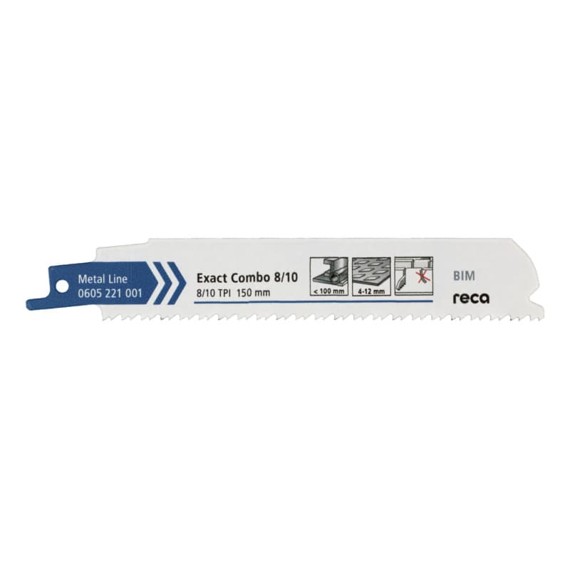 RECA sabre saw blade Exact Combo 8/10 tooth pitch 8/10 TPI / ZpZ length 150 mm