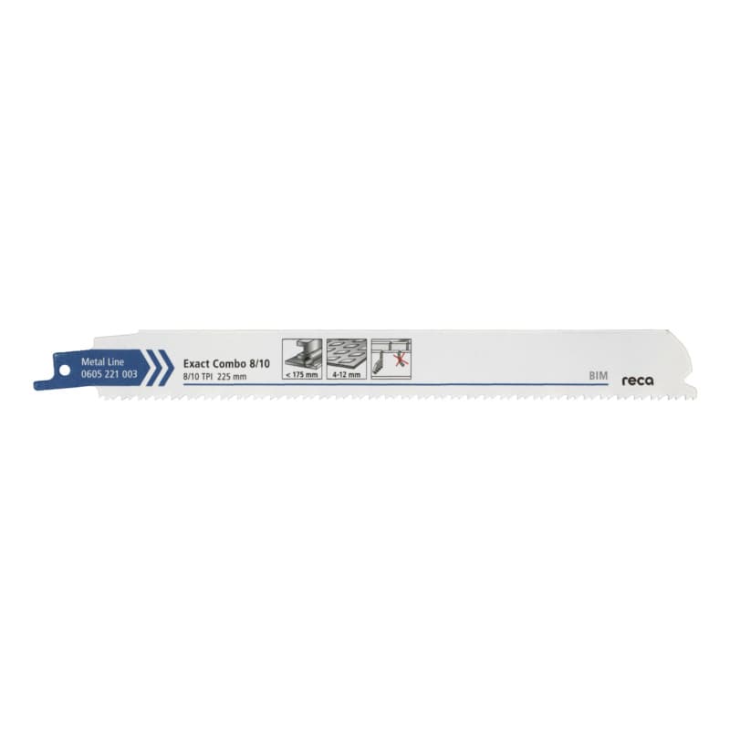 RECA sabre saw blade Exact Combo 8/10 tooth pitch 8/10 TPI / ZpZ length 225 mm