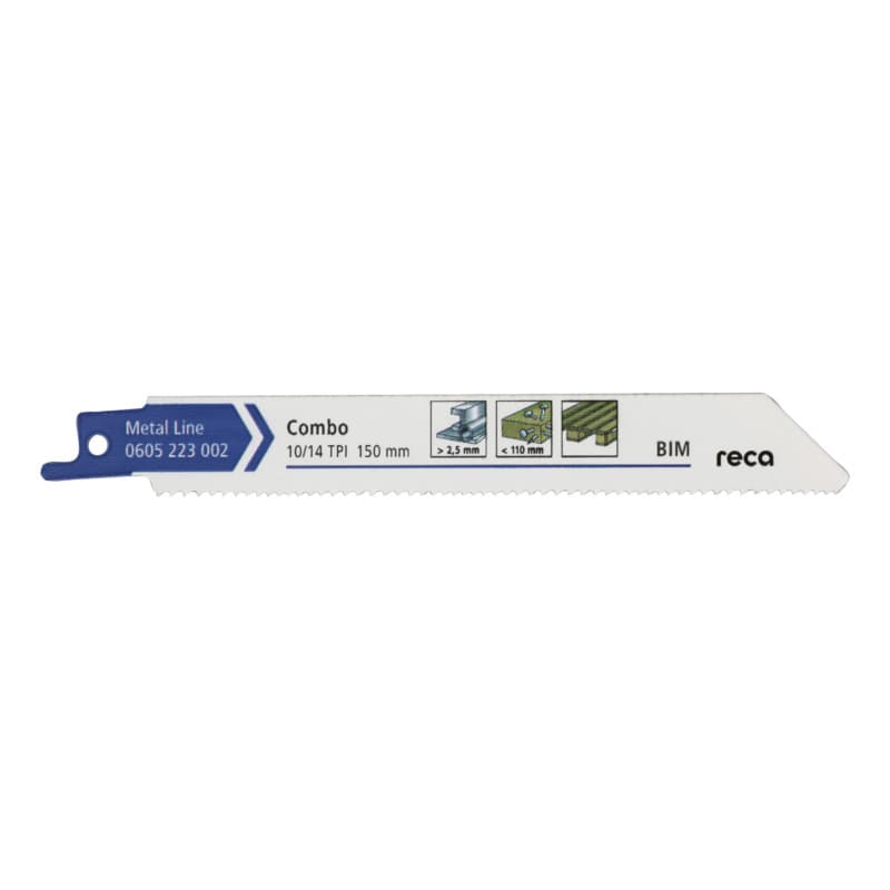 RECA sabre saw blade Combo 10/14 tooth pitch 10/14 TPI / ZpZ length 150 mm