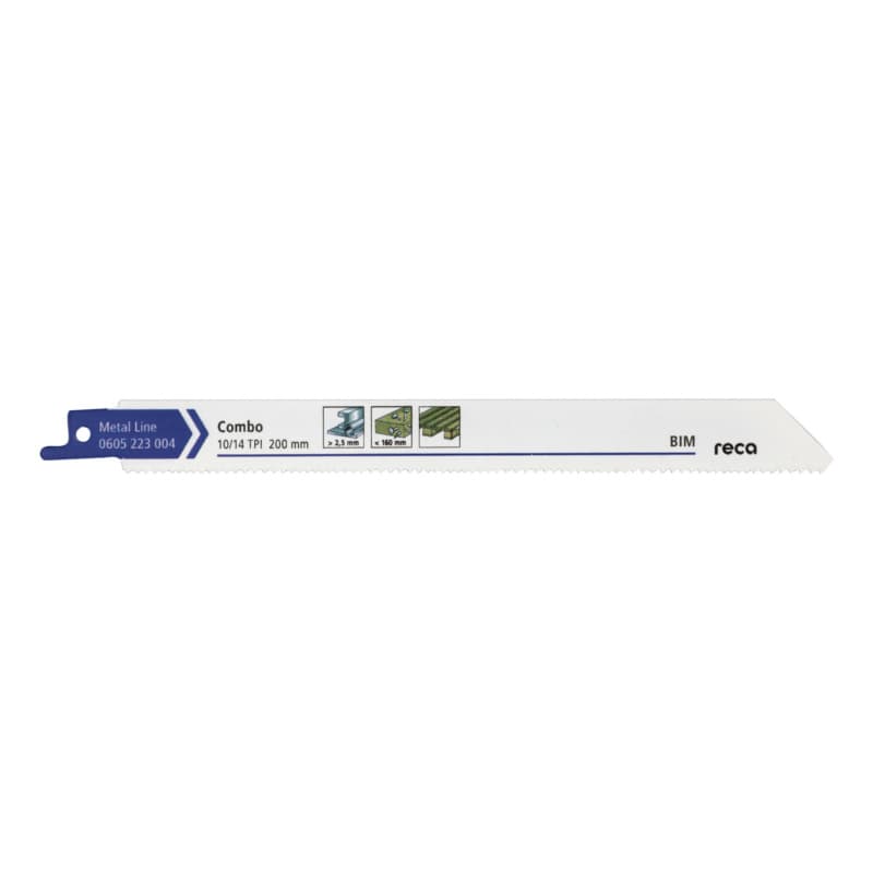 RECA sabre saw blade Combo 10/14 tooth pitch 10/14 TPI length 200 mm