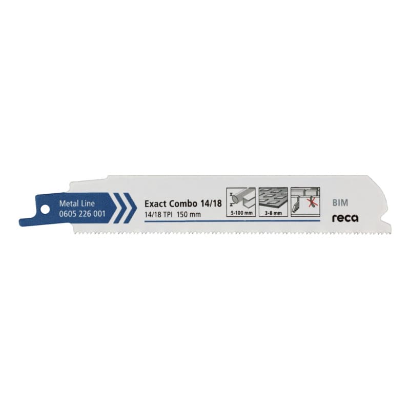 RECA sabre saw blade Exact Combo 14/18 Metal Line length 150 mm