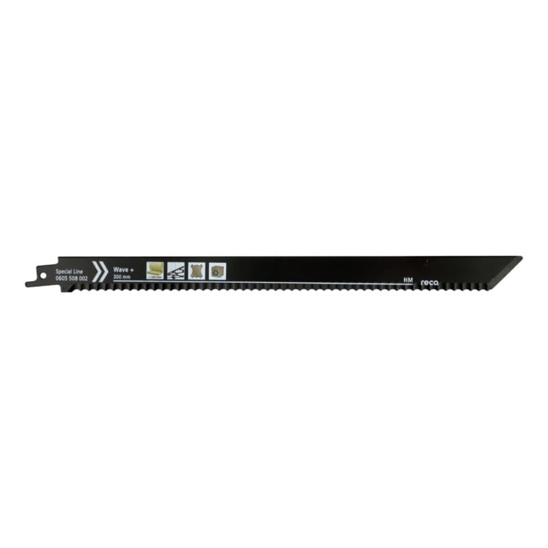 RECA sabre saw blade Wave+ tooth pitch serrated edge, Special Line length 300 mm