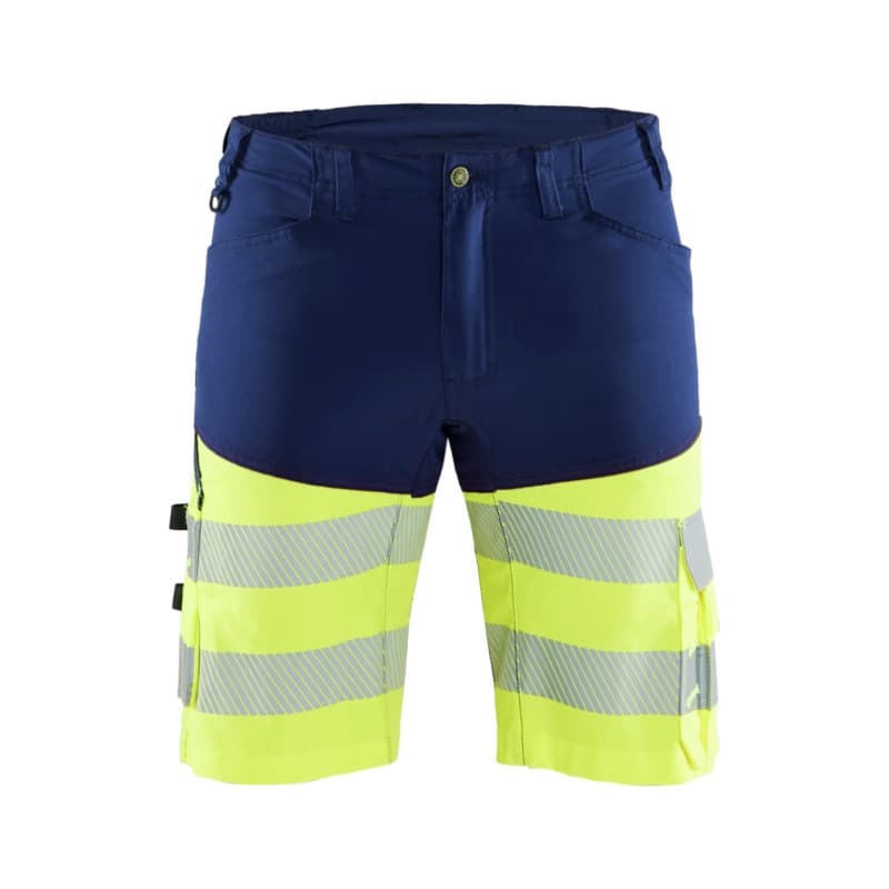 High Vis Shorts with Stretch Navy Blue/ High Vis Yellow 1541 1811 8933 C64