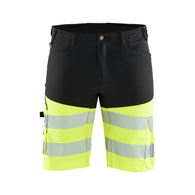 High Vis Shorts with Stretch Black/Yellow 1541 1811 9933 C64