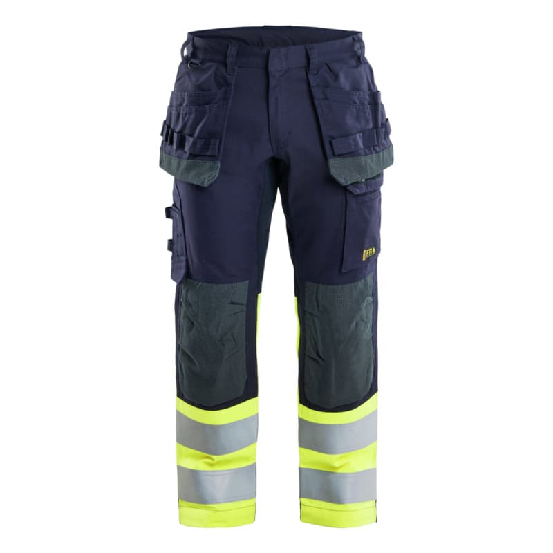Multinorm stretch trousers inherently D.NavyBlue/HVis Y 1487 1512 8933 D22