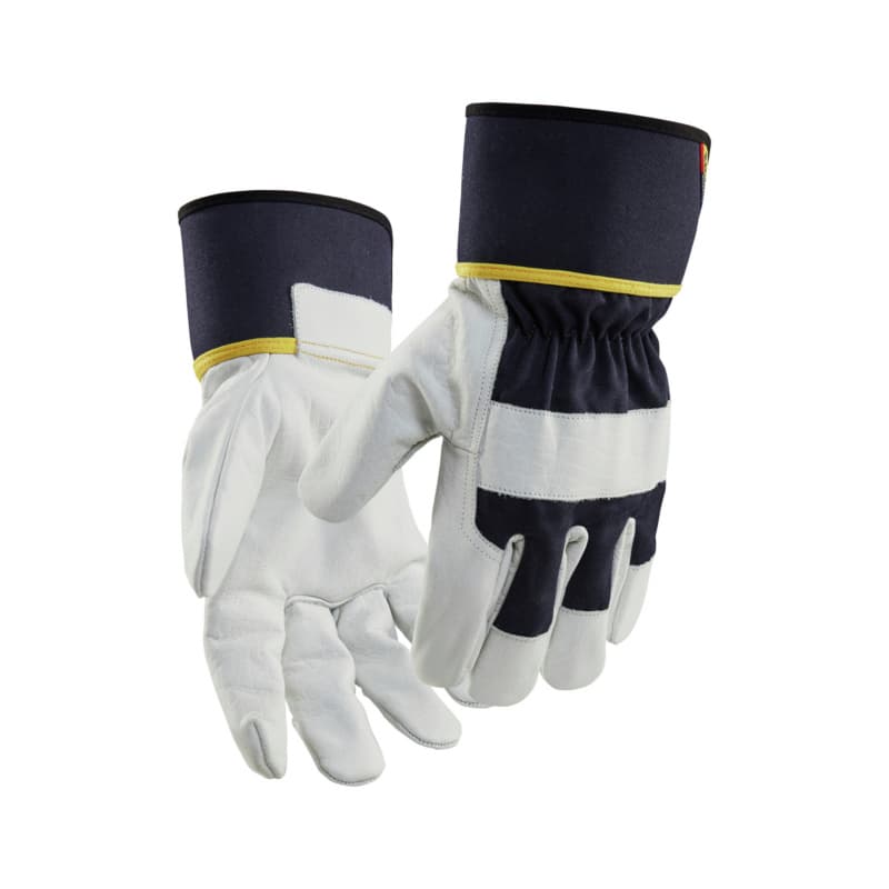 Leather work glove Dark Navy Blue/White 2841 1462 8610 12
