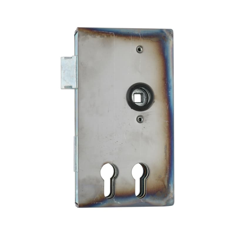 AMF lock housing 140D f. 2 profile cylinders for 40 mm tube, plain