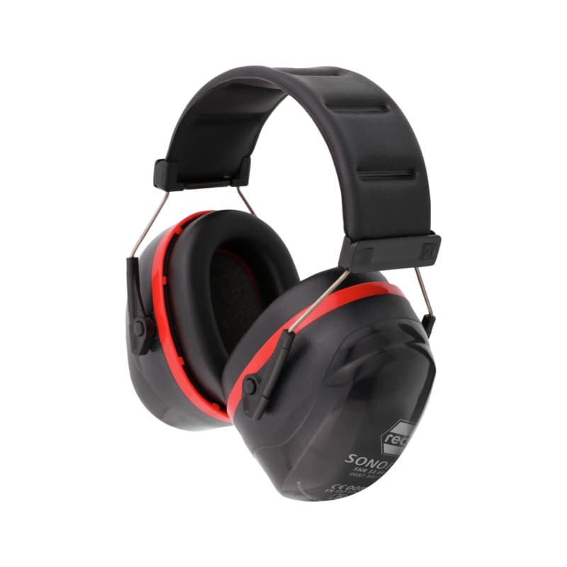 RECA Sonor 33 EN 352-1 ear defenders, black-and-red, steel bow SNR 33 dB(A)