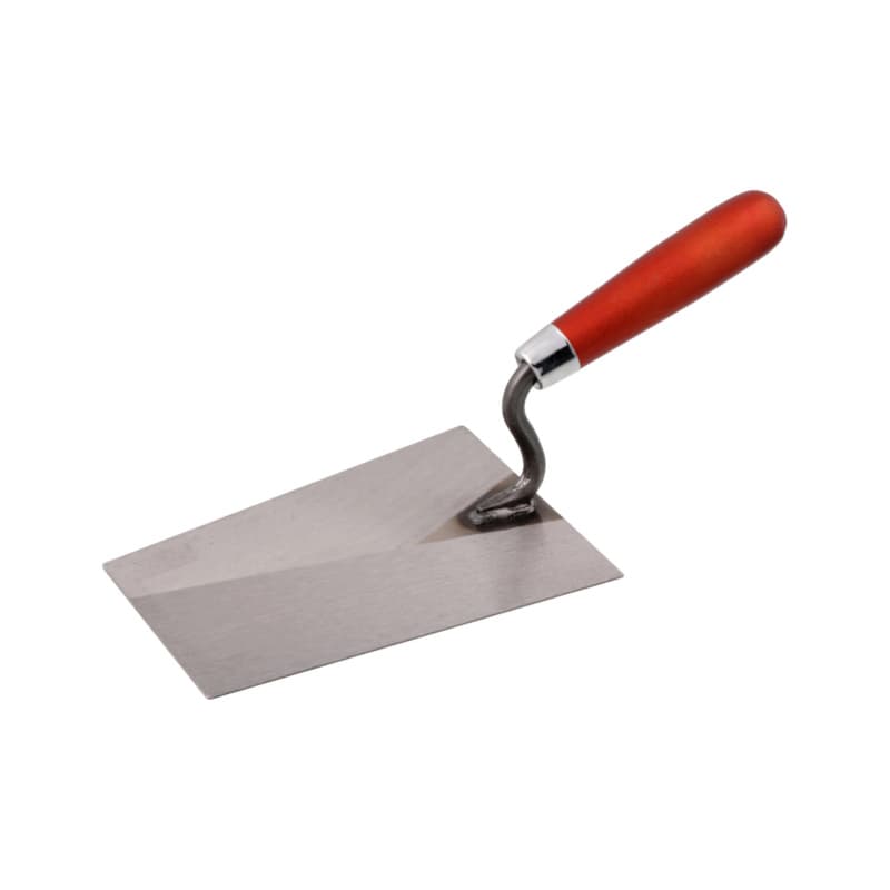 Brick trowel, steel/wooden handle, 160 mm