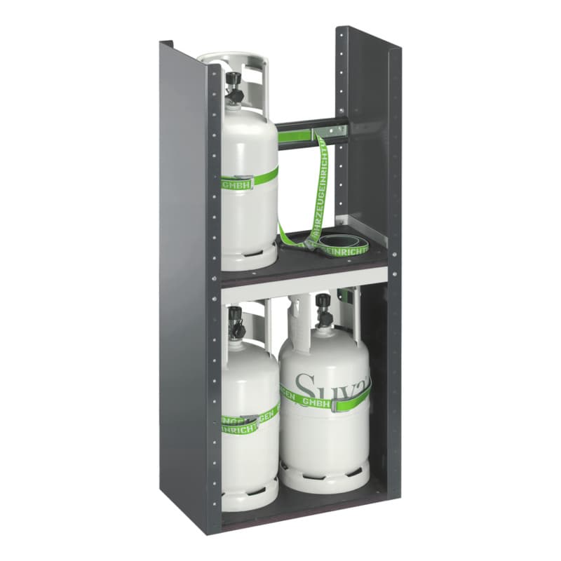 Refrigerant bottle rack for holding 4x bottles, 1,145 x 550 x 320 mm