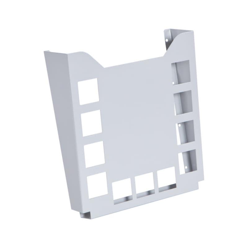 Brochure holder/storage compartment for pap. A4, 295x270x35/75 mm portrait
