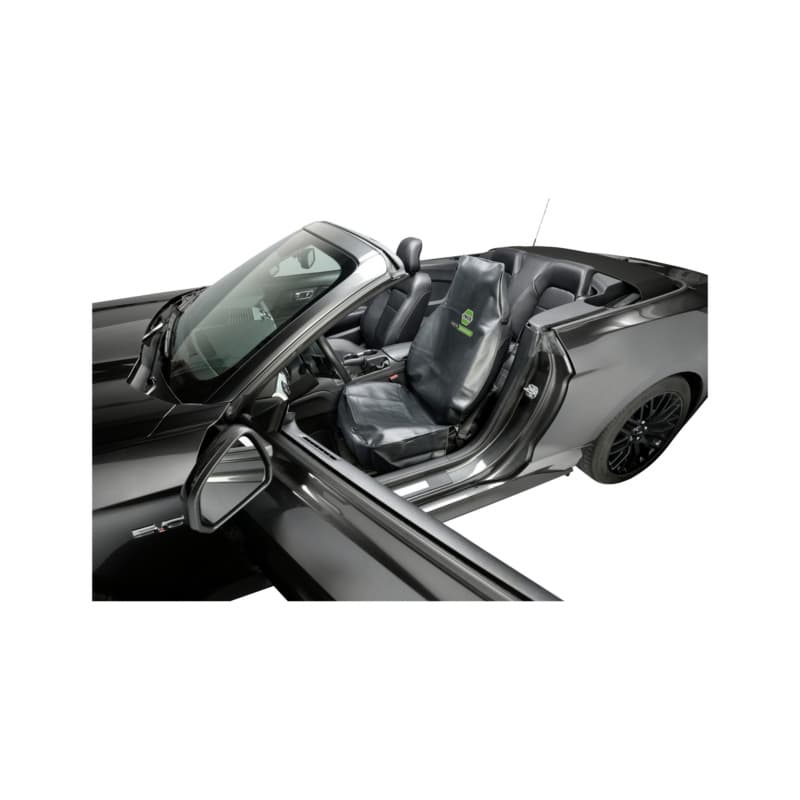 Synthetic-leather seat protector, black, size 62x134 cm