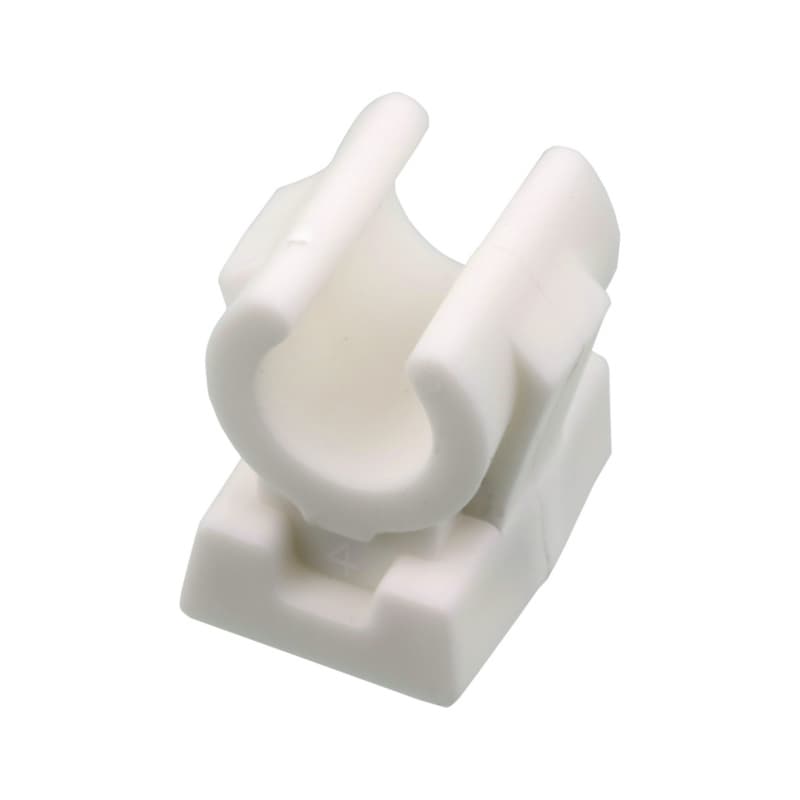 Plastic clip, white, 8 mm