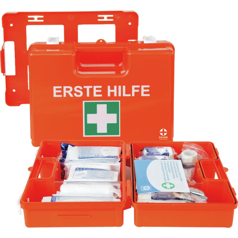 DOMINO first aid case, DIN 13157, orange