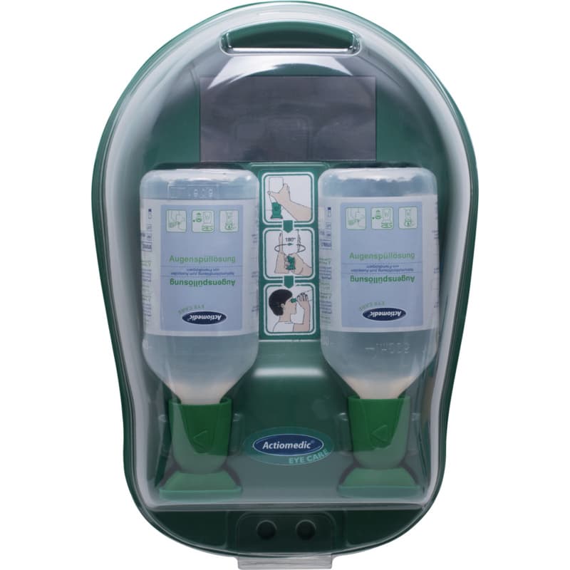 Actiomedic EYE CARE Medidrop eye wash station NaCL 0.9% DIN 15154-4 2x 500 ml