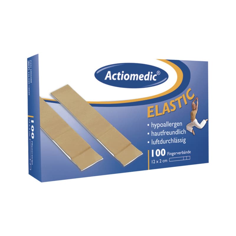 Actiomedic ELASTIC fng. fst aid dress. ELASTIC, 100. Text. webbing, skin-col.