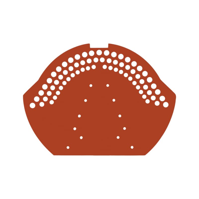 Ridge end cap, plastic, brown
