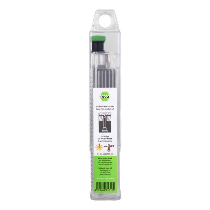 RECA deep-hole marker set with automatic lead feed