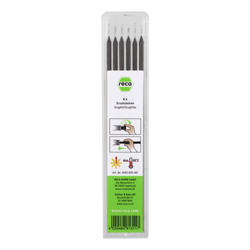 RECA graphite lead refills for RECA deep-hole markers