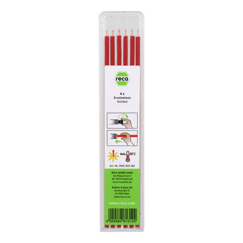 RECA red lead refills for RECA deep-hole markers