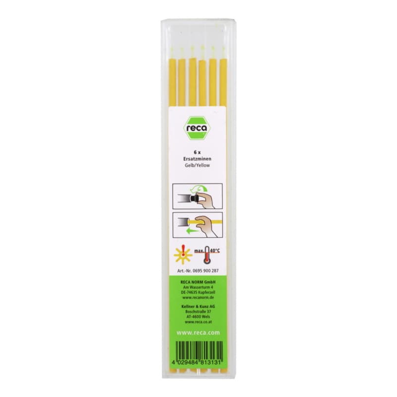 RECA yellow lead refills for RECA deep-hole markers