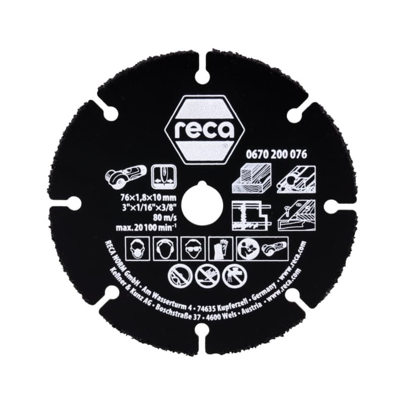 Multi Cut cutting disc, carbide-tipped, straight, 76 x 1.8 x 10.0 mm