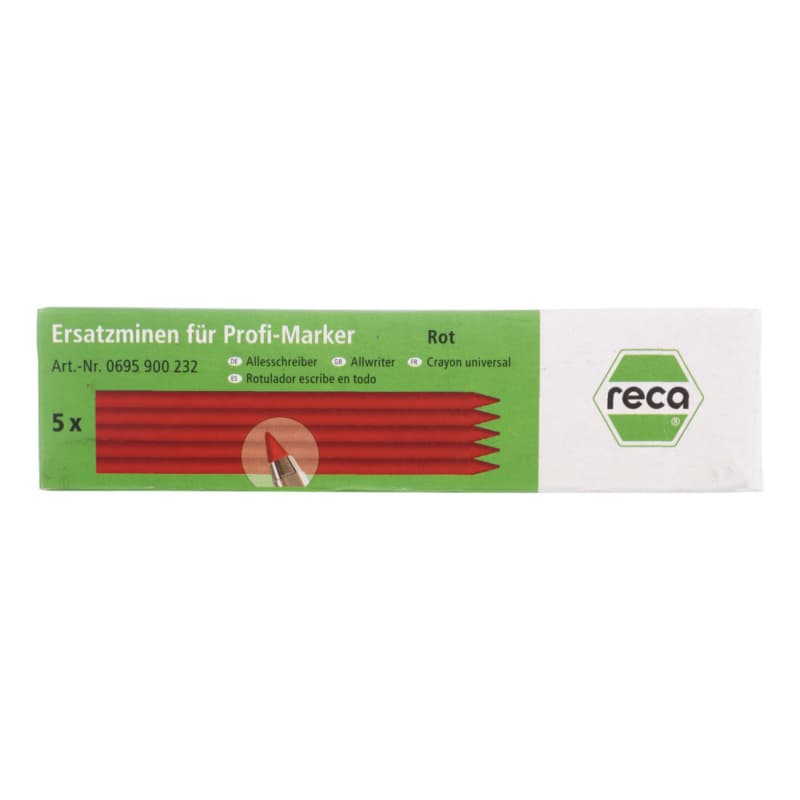 RECA red lead refills for red professional markers