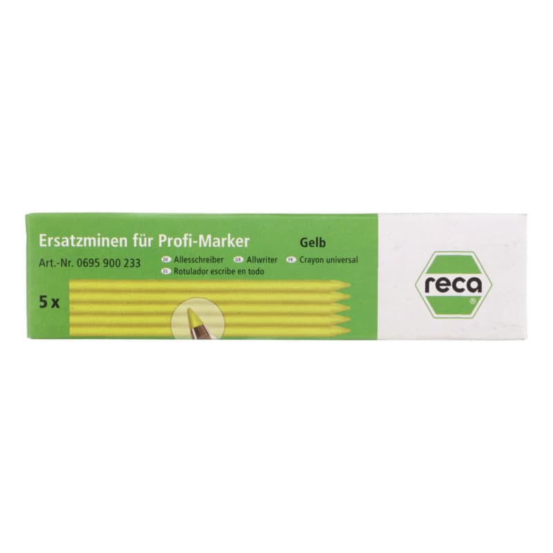RECA red lead refills for yellow professional markers